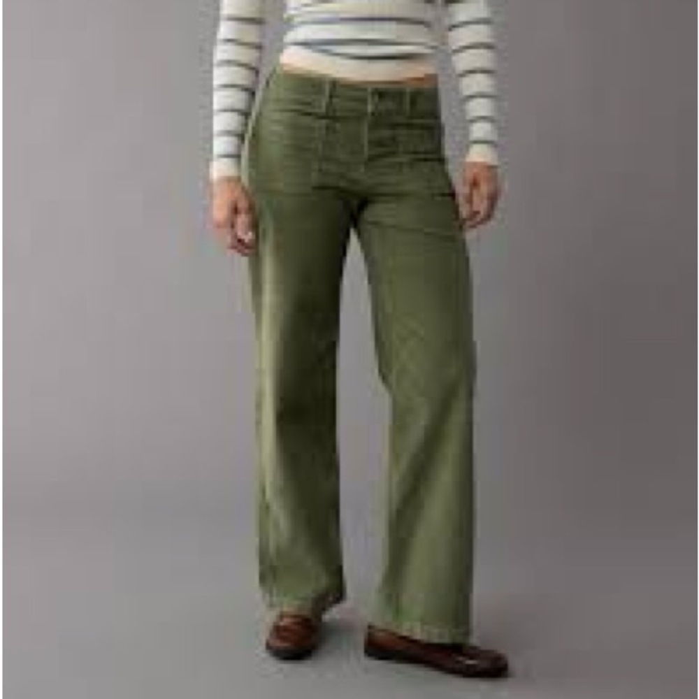AMERICAN EAGLE Olive Green Cords Corduroy Pants